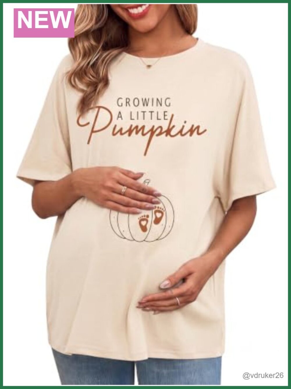 Maternity Thanksgiving Pumpkin Graphic T-Shirt Short Sleeve Crew Neck